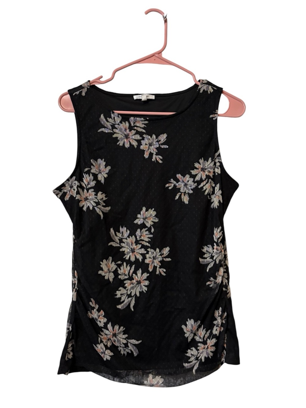 Maurices Black Floral Layering Tank
